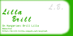 lilla brill business card